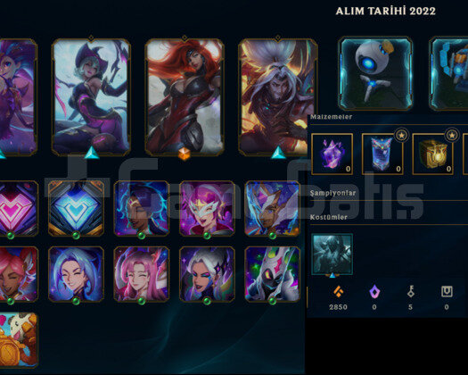 2022 MAIL DEĞİŞEN EBEDI SKINLI LOL HESABI