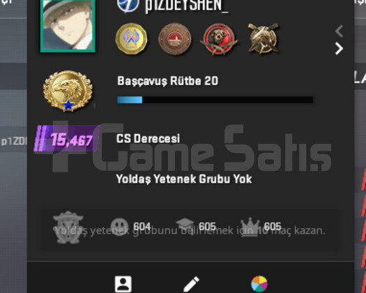 İLK MAİLLİ 8 MADALYA 4000 saat 15k elo premier