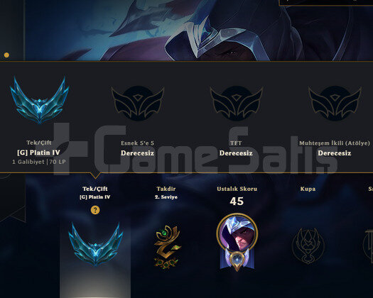 EUW HANDMADE PLAT4 9SKIN 33 HERO YÜKSEK MMR