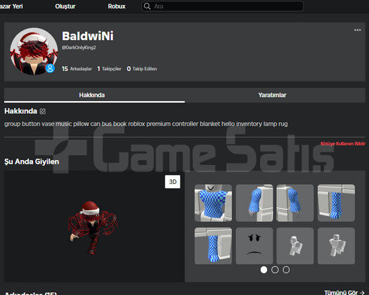 1K TOTALLİ ROBLOX HESABI SU DAN UCUZ!