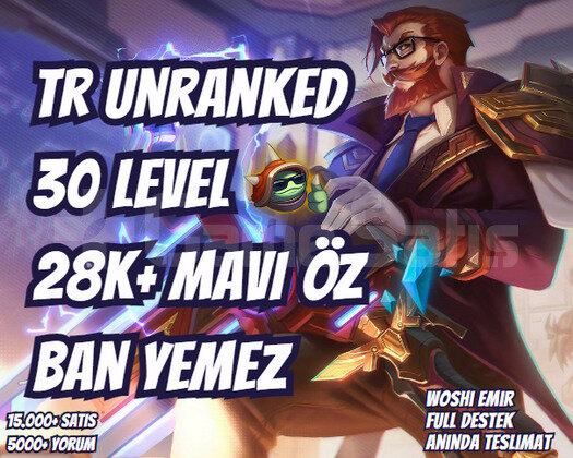 BAN YEMEZ! TR 28K+ MAVİ ÖZ VIP 30 LEVEL UNRANKED