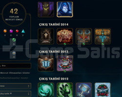 EUW 2012KURULUM NADİR SİMGELİ 30 LVL 8SKİN 58HERO