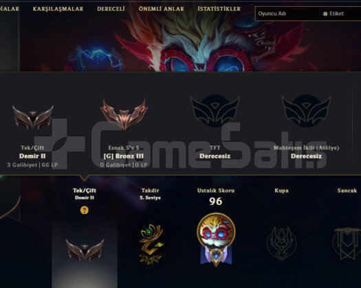 TR 21 SKIN 58 HERO HANDMADE DEMIR 2 GOBLIN HESAP