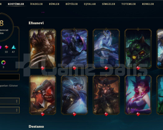 TR 78 SKIN 159 HERO BOL EFSANEVI PLATIN 4 HANDMADE