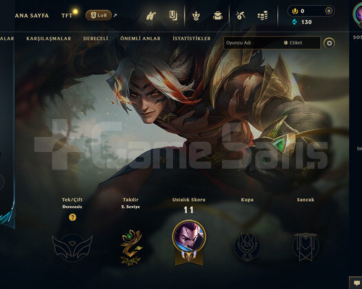 EUW Geçen Sezon Plat | 3 Kostüm - 33 Hero | LoL
