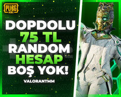 |DOPDOLU| 75TL PUBG RANDOM HESAP ULTRAVİP++++