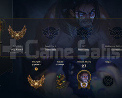 EUW HANDMADE TEK MAÇ GOLD 1 2SKIN 28 HERO YKSK MMR