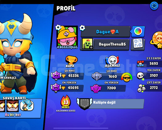 45 K KUPA 50 KARAKTER 11 SEVİYE 20 HİPERŞARZ