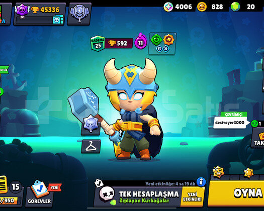 45 K KUPA 50 KARAKTER 11 SEVİYE 20 HİPERŞARZ