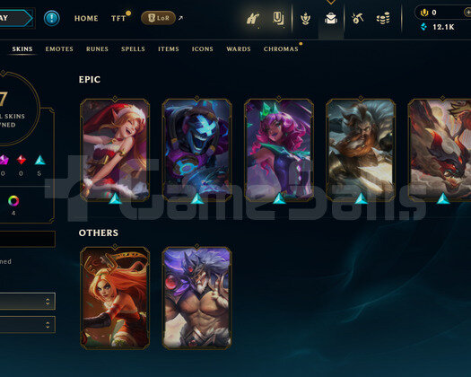 TR Unranked | 7 Kostüm - 12K Mö | LoL Hesap