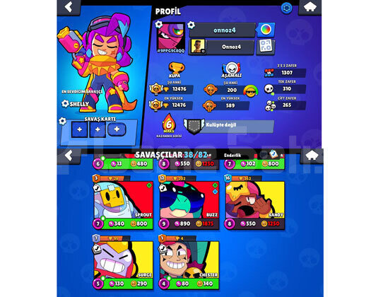 BRAWL STARS 12K KUPA VE 3400 KUPA 27 SV CR HESABI