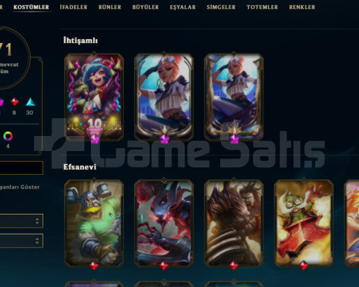 EUW 2012 KURULUM 171 SKIN 145 HERO KOLEKSIYONLUK