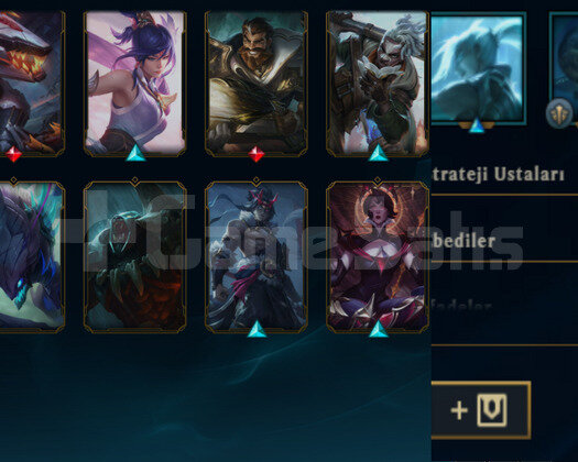 EUW TEK MAÇ PLAT 3 11SKIN 30 HERO TOP JUNG MAİN