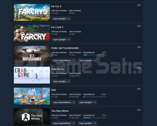 ACİL SATILIK DOLU DOLU STEAM HESABI