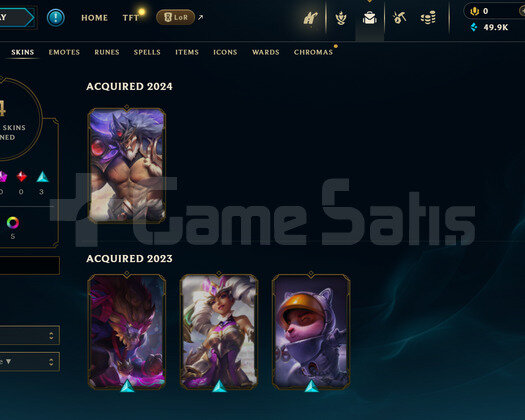 TR Unranked | 4 Kostüm - 49K Mö | LoL Hesap