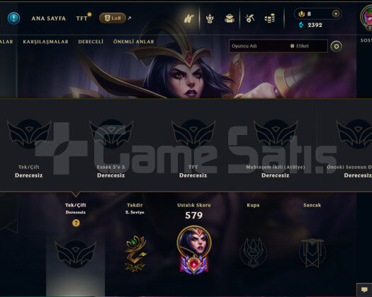 TR 187 KOSTÜMLÜ 274LVL MAİLLİ LOL HESABI