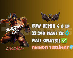 EUW DEMİR 4 0 WR l 32.290 MAVİ ÖZI MAİL ONAYSIZ