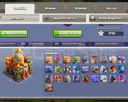 CLASH OF CLANS BB16 HESAP İLK SAHİP KLANLA BERABER