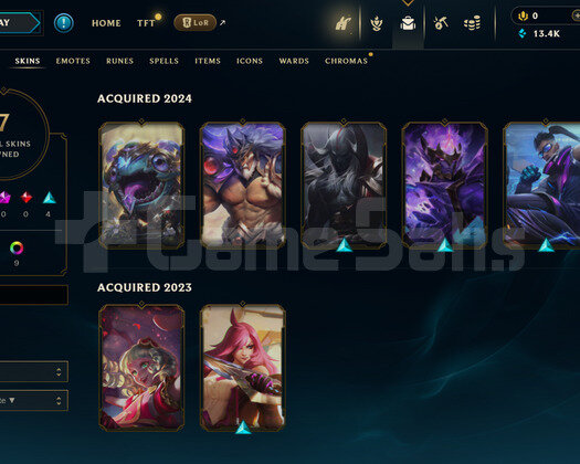 TR Geçen Sezon Plat | 7 Kostüm - 44 Hero | LoL