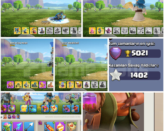 TH16COC | IDSİZ  DEMİRCİ VE HEROLAR MAX