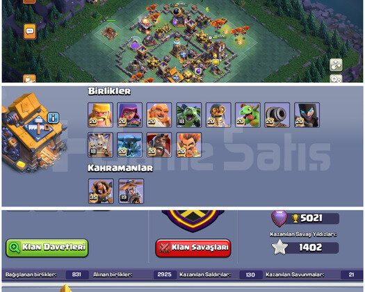 TH16COC | IDSİZ  DEMİRCİ VE HEROLAR MAX