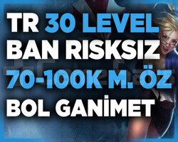 +70K MAVİ ÖZLÜ BAN RİSKSİZ TR UNRANKED HESAPLAR