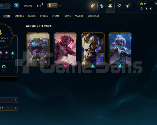 TR Plat 3 | 4 Kostüm - 18K Mö | LoL Hesap