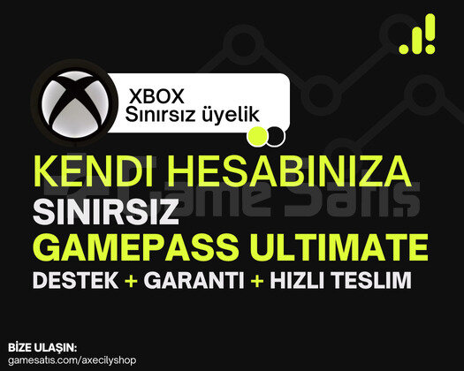 KENDİ HESABINIZA + Sınırsız Xbox Gamepass Ultimate