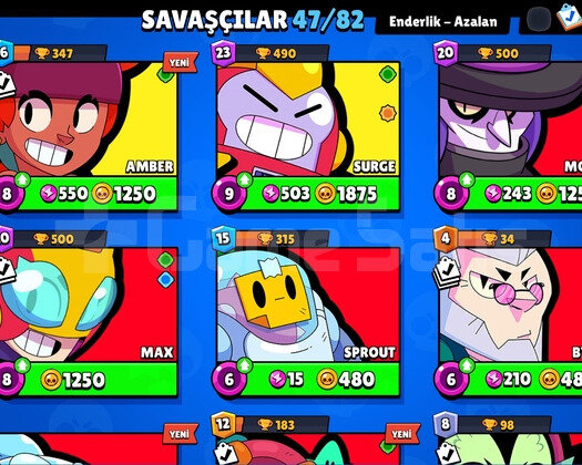 Brawl stars hesap 18k kupa 47 krktr en uygun fiyat