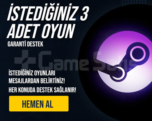 İstediğiniz 3 Oyun | Sınırsız Garanti | Destek