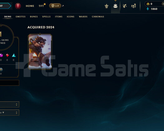 TR Unranked | 1 Kostüm - 22 Hero | LoL Hesap