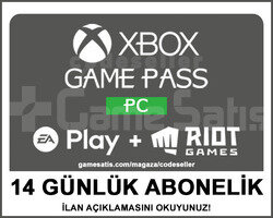 GAME PASS PC + EA PLAY + RIOT GAMES - 14 GÜNLÜK