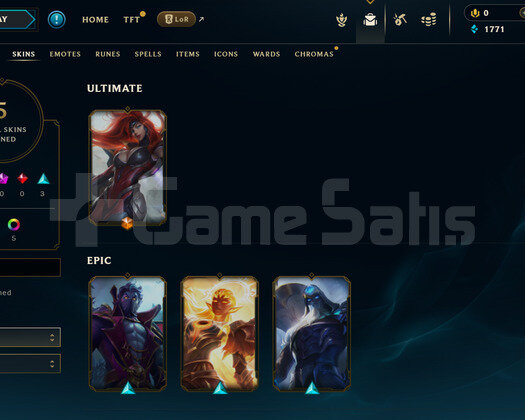 TR Unranked | 5 Kostüm - 29 Hero | LoL Hesap