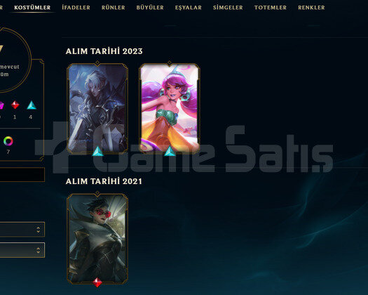 TR Geçen Sezon Altın | 7 Kostüm - 33 Hero | LoL