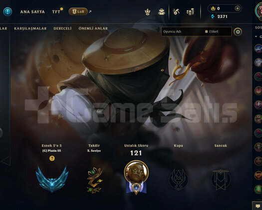 TR Plat 3 | 11 Kostüm - 49 Hero | LoL Hesap
