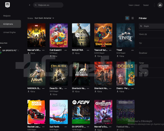 Epik games hesabıyla birlikte satılık EA FC hesabı