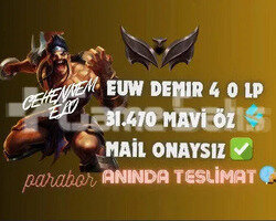 EUW DEMİR 4 0 LP l 31.470 MAVİ ÖZI MAİL ONAYSIZ