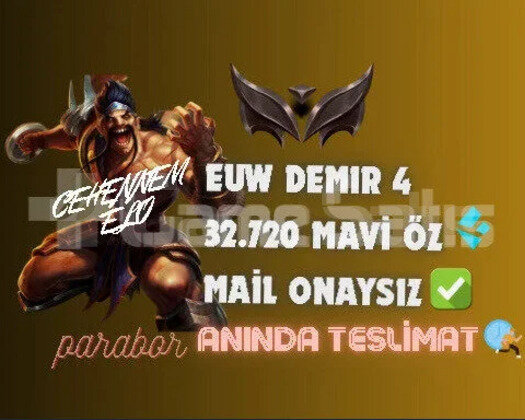 EUW DEMİR 4 10 LP l 32.720 MAVİ ÖZI MAİL ONAYSIZ