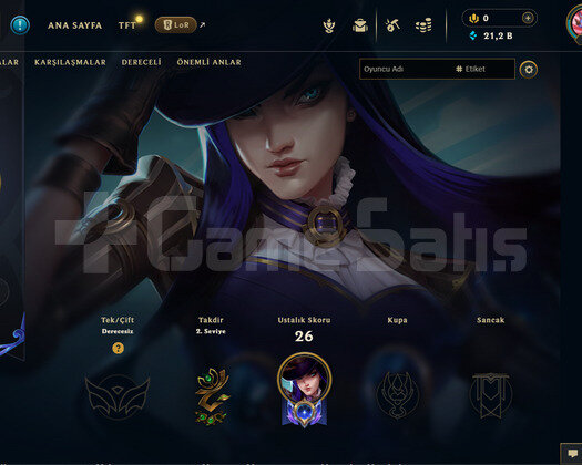 TR Unranked | 1 Kostüm - 36 Hero | LoL Hesap