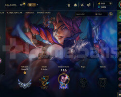 EUW 64 LEVEL 19 SKİNLİ HANDMADE MAİLLİ FRESH HESAP