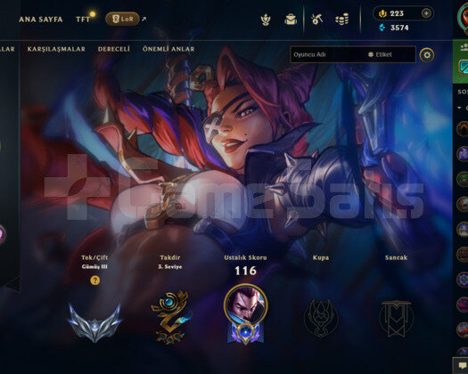 EUW 64 LEVEL 19 SKİNLİ HANDMADE MAİLLİ FRESH HESAP