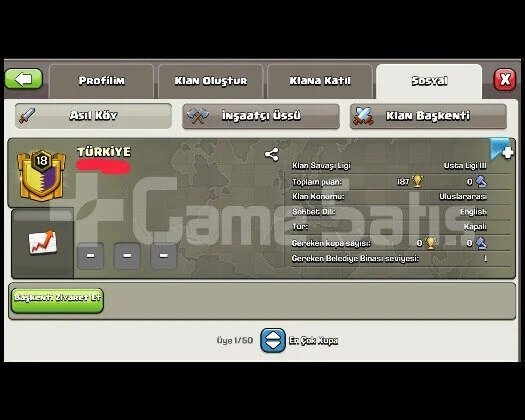 18 LEVEL TÜRKİYE BAŞKENT 10 MAX HEMEN TESLİM