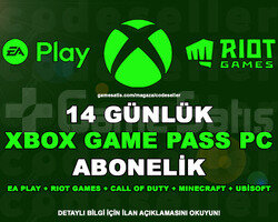 GAME PASS PC + EA PLAY + RIOT GAMES - 14 GÜNLÜK