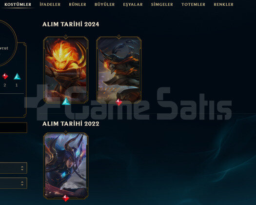 TR Gümüş 3 | 3 Kostüm - 30 Hero | LoL Hesap
