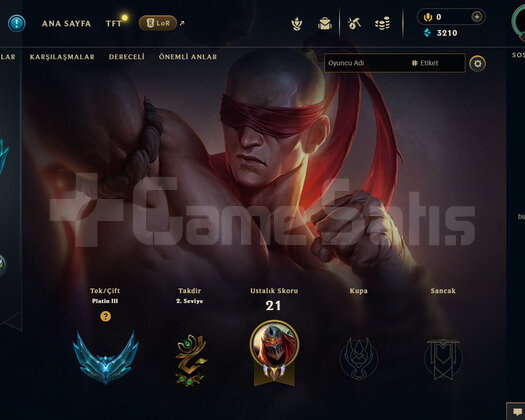 TR Plat 3 | 1 Kostüm - 25 Hero | LoL Hesap