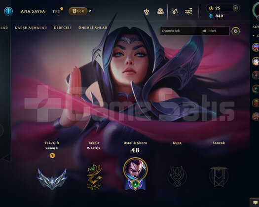 TR Gümüş 2 | 6 Kostüm - 31 Hero | LoL Hesap