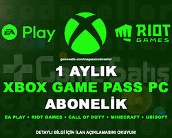 GAME PASS PC + EA PLAY + RIOT GAMES - 1 AYLIK