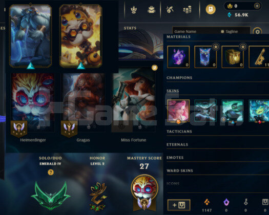 EUW EMERALD 4 / 57K MAVİ ÖZ / MAİL ONAYSIZ / SMURF