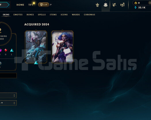 EUW Unranked | 2 Kostüm - 32K Mö | LoL Hesap