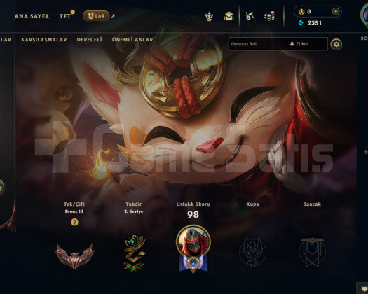 EUW 50 LEVEL 6 SKİNLİ HANDMADE MAİLLİ HESAP!!!